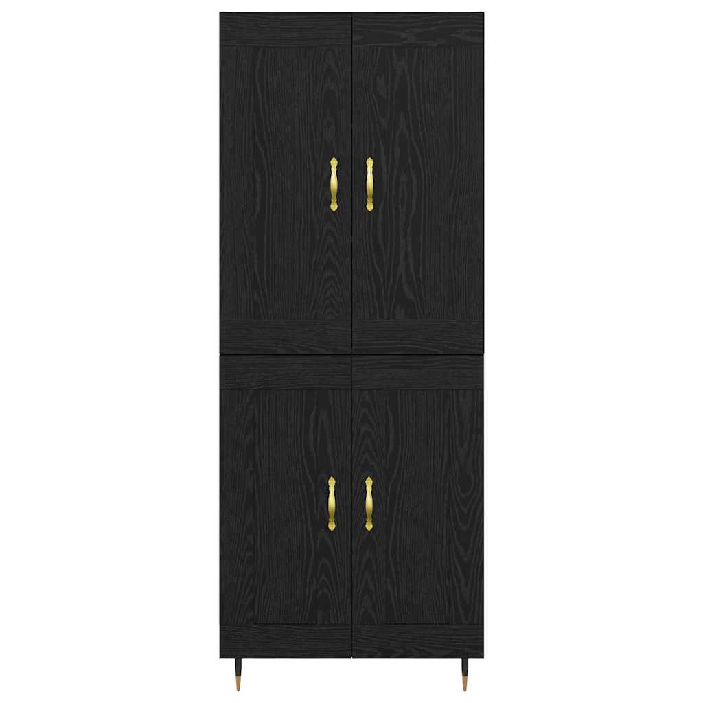 Highboard Sort eg 69,5 x 34 x 90 cm Konstrueret træ