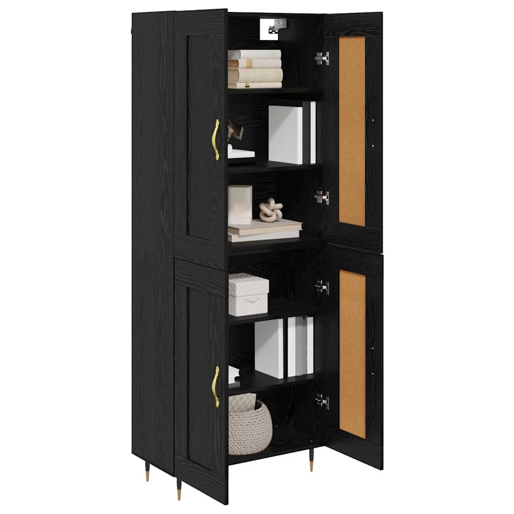 Highboard Sort eg 69,5 x 34 x 90 cm Konstrueret træ