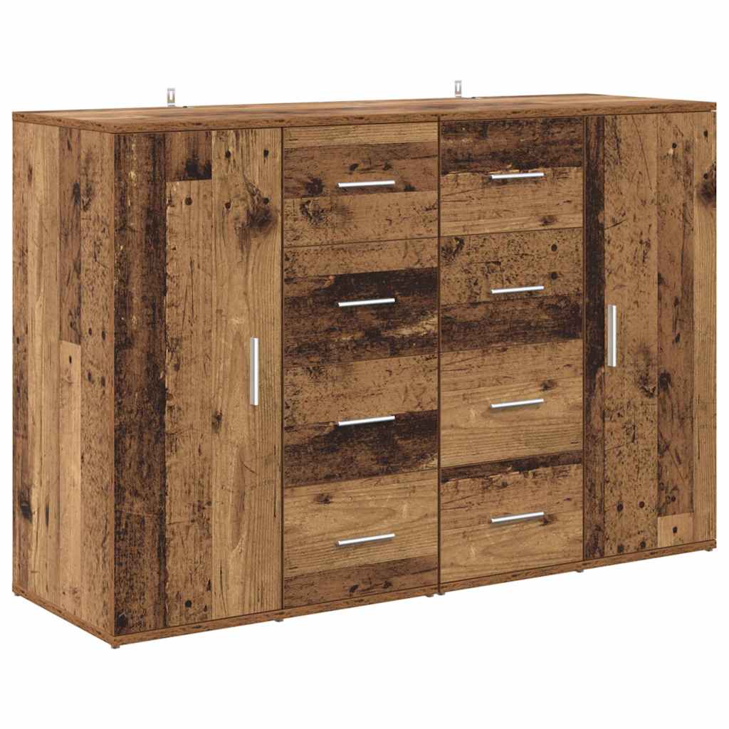Sideboards CORONA 2 stk. Gammelt træ 59 x 39 x 80 cm