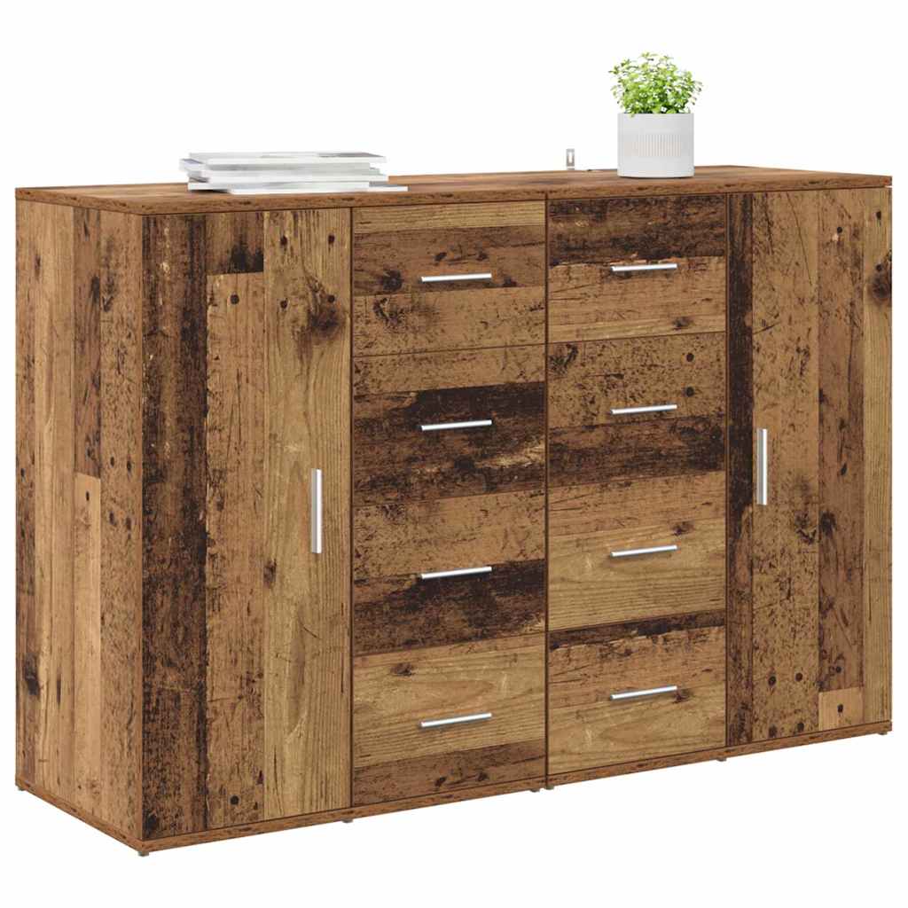 Sideboards CORONA 2 stk. Gammelt træ 59 x 39 x 80 cm