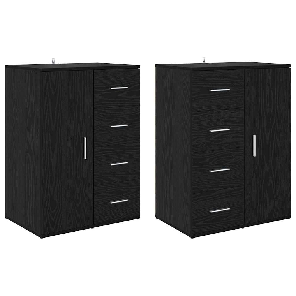 Sideboards CORONA 2 stk. Sort eg 59 x 39 x 80 cm