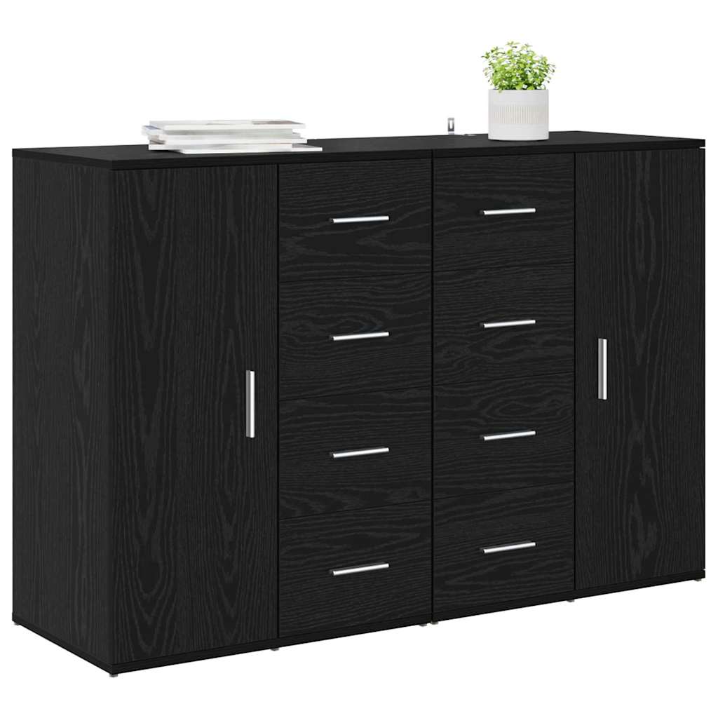 Sideboards CORONA 2 stk. Sort eg 59 x 39 x 80 cm