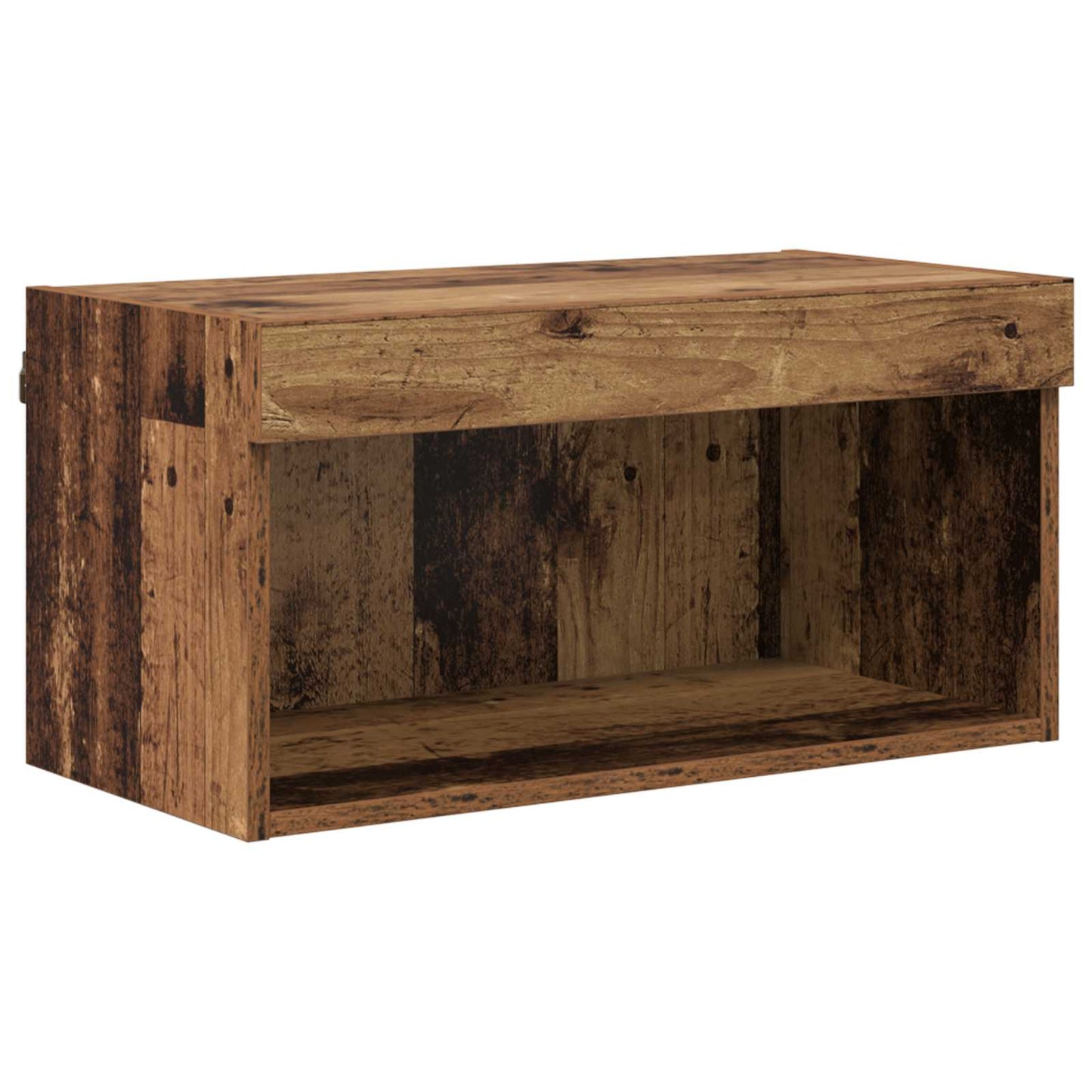 TV-skab 8 stk. Gammelt træ Glas