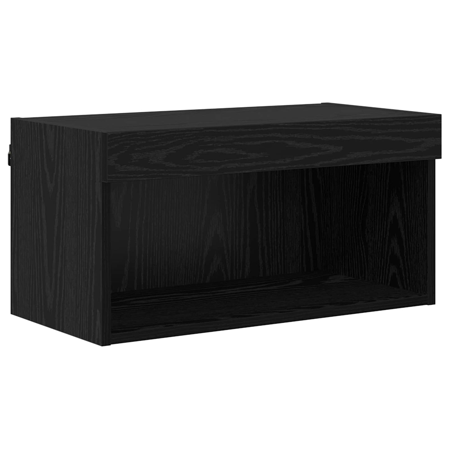 TV vægenheder med LED 5 stk. Sort eg Konstrueret træ
