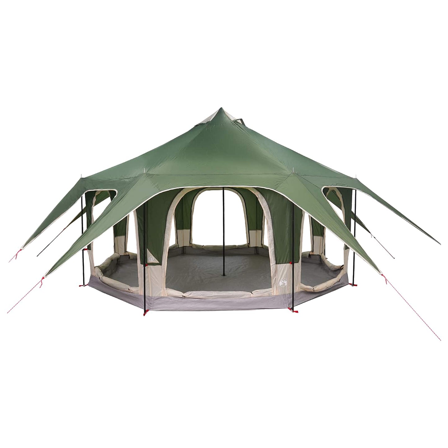 Familietelt 5-personers Grøn 185T Polyester med PU Coating