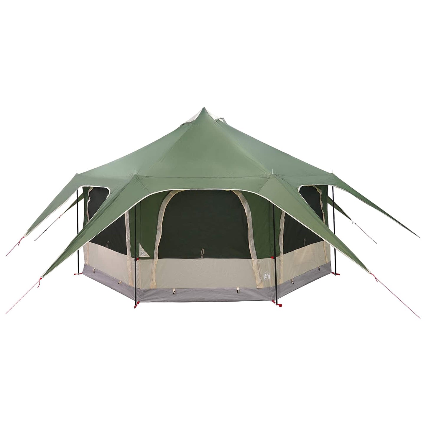 Familietelt 5-personers Grøn 185T Polyester med PU Coating