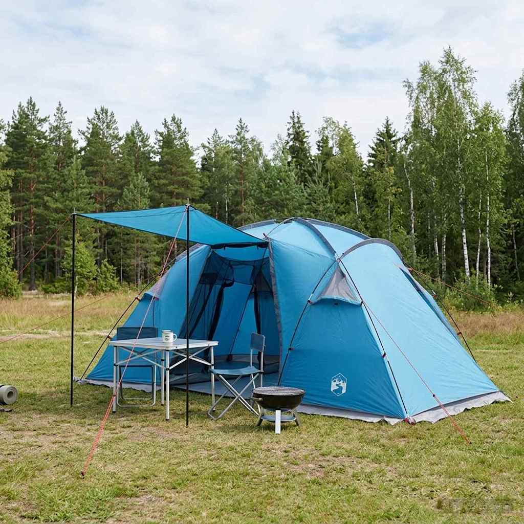 Tunneltelt 520 x 260 x 175 cm Blå 185T Polyester med PU Coating