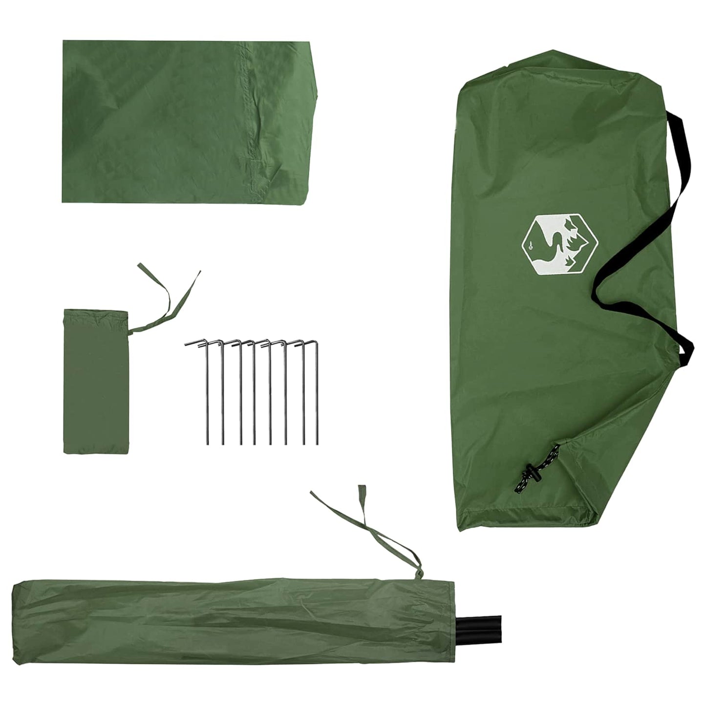 2-i-1 regnponcho med hætte 262 x 126 x 130 cm Grøn