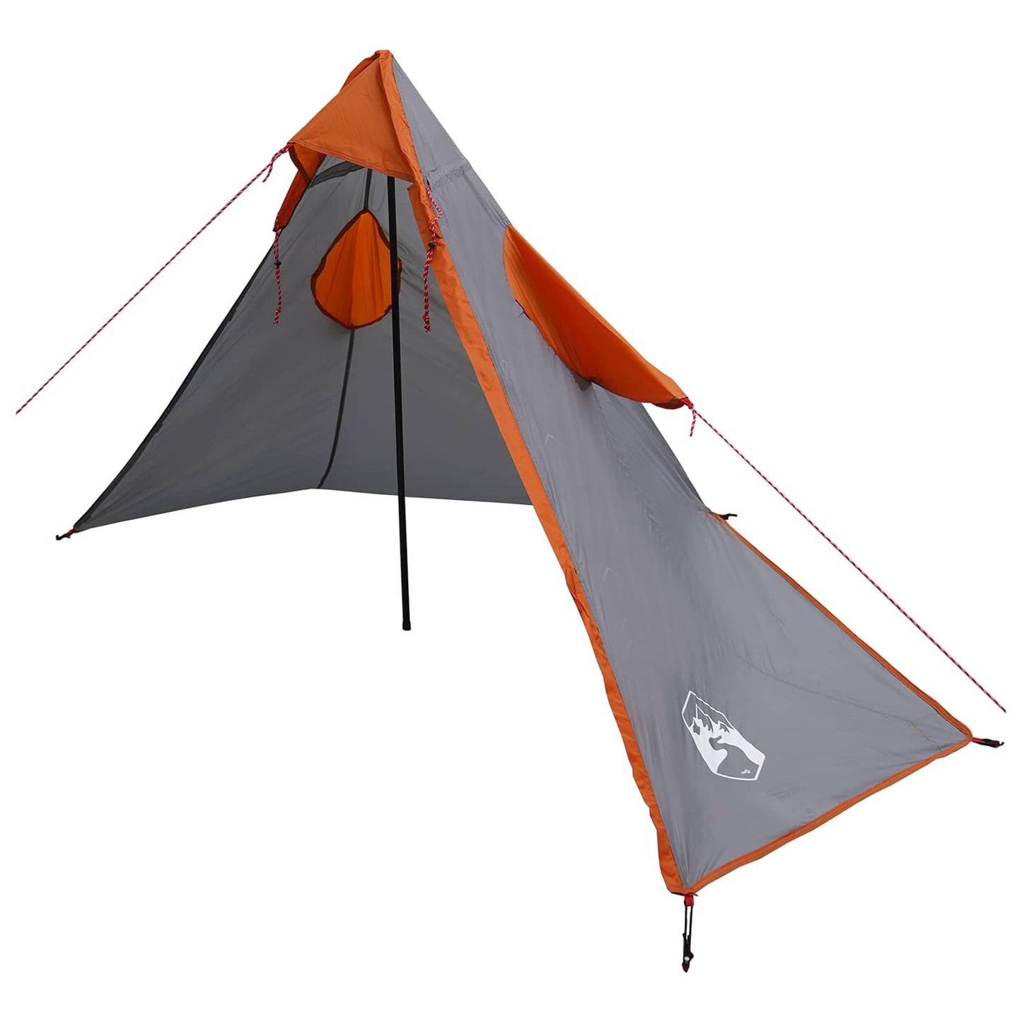 2-i-1 regnponcho med hætte 262 x 126 x 130 cm Grå og orange