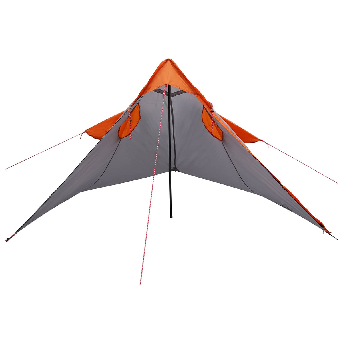 2-i-1 regnponcho med hætte 262 x 126 x 130 cm Grå og orange