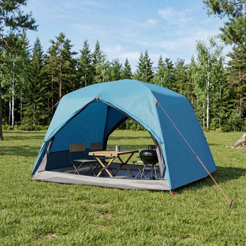Backpacking Telt 2-personers Blå 185T Polyester med PU Coating