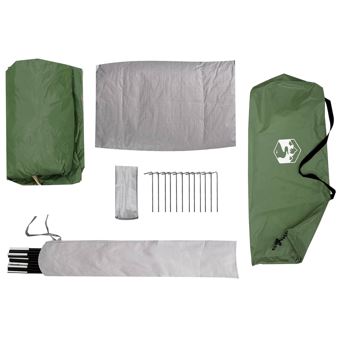 Backpacking Telt 222 x 85 x 125 cm Grøn