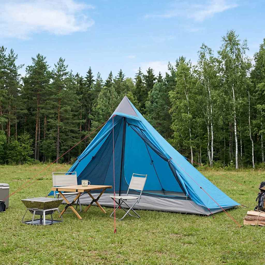 Backpacking Telt 222 x 85 x 125 cm Blå