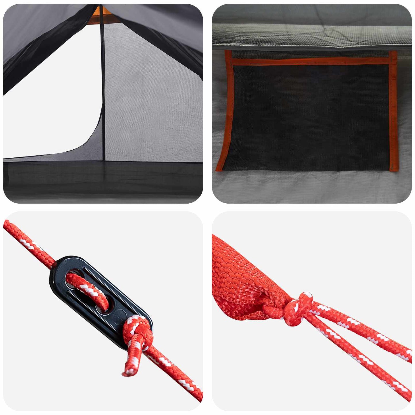 Backpacking Telt 222 x 85 x 125 cm Grå og orange