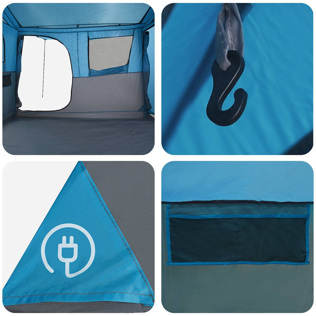 Tunneltelt Blå 475 x 220 x 192 cm 185T Polyester med PU Coating