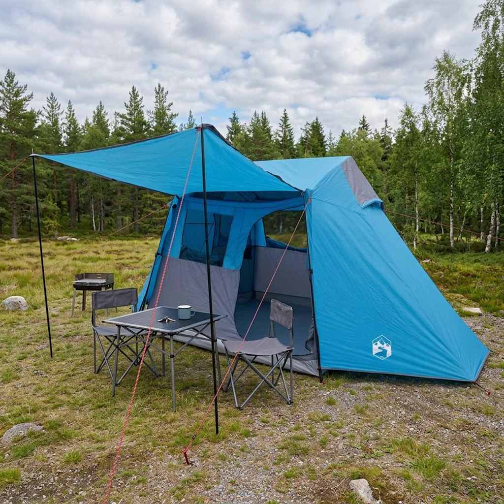 Tunneltelt Blå 475 x 220 x 192 cm 185T Polyester med PU Coating