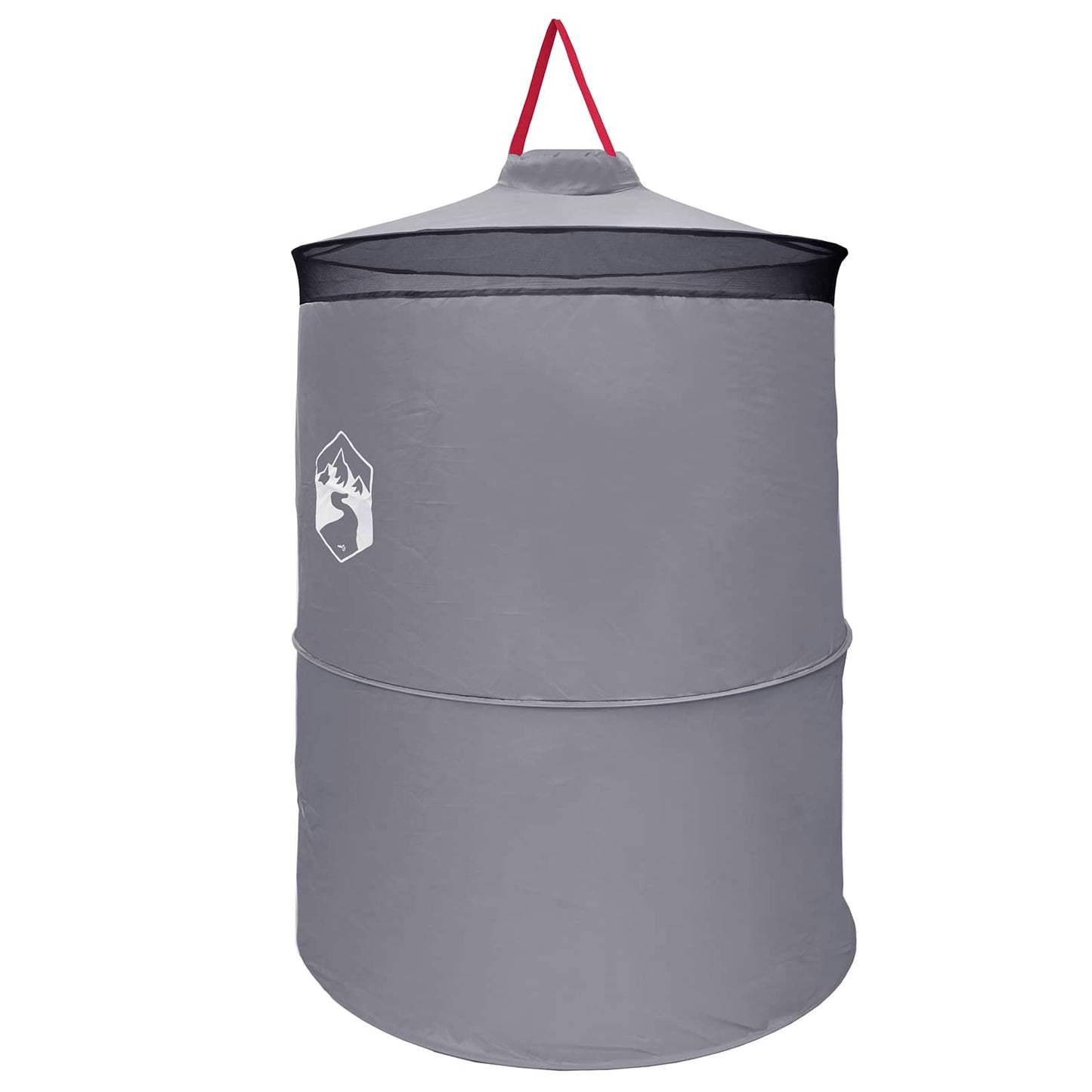 Pop-up toilettelt med hængetov 97 x 126 cm Grå og orange