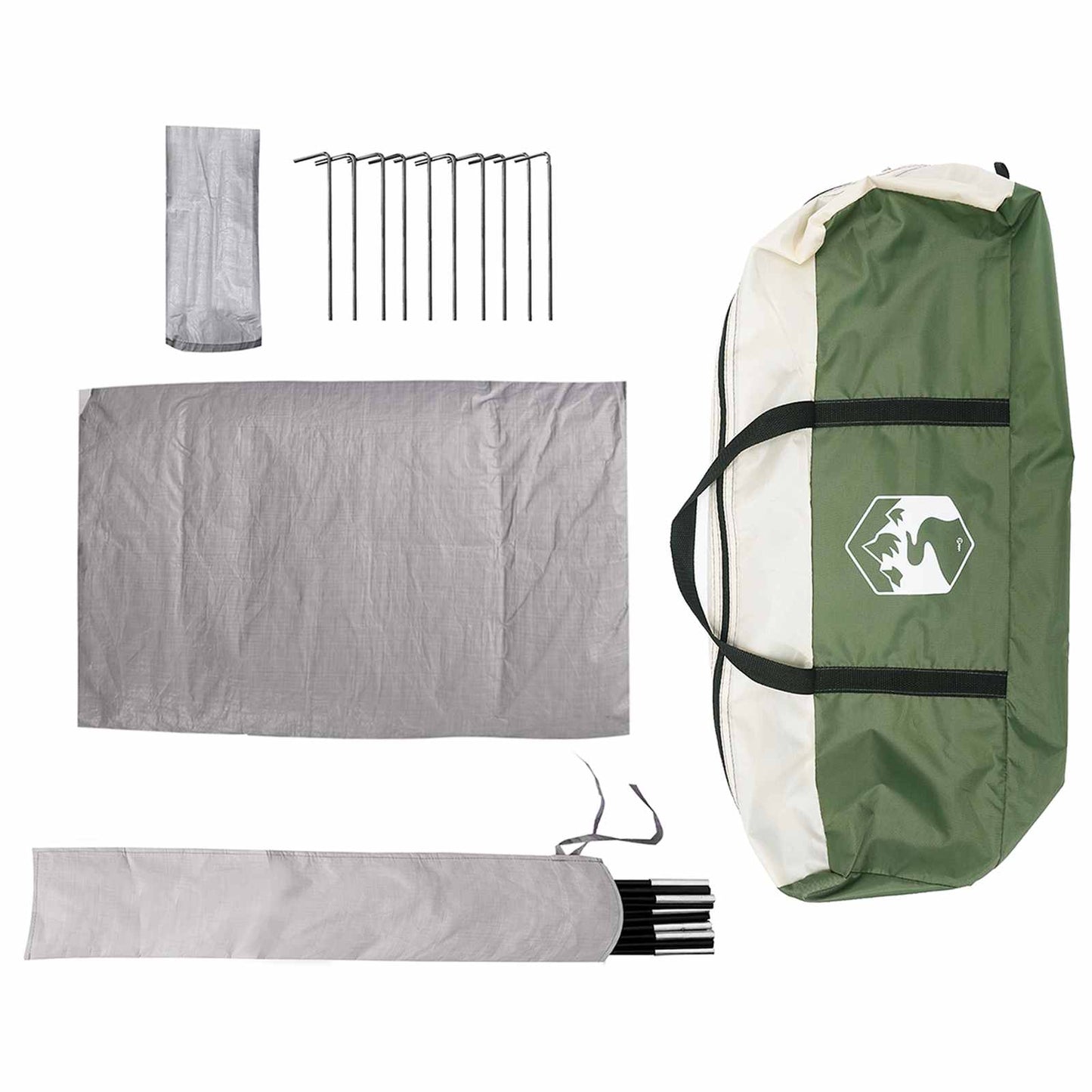 Party Tent 4-personers Grøn 185T Polyester med PU Coating