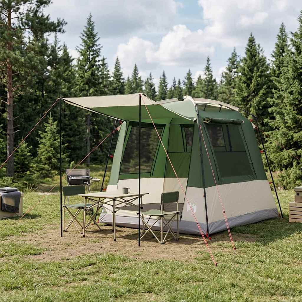 Party Tent 4-personers Grøn 185T Polyester med PU Coating