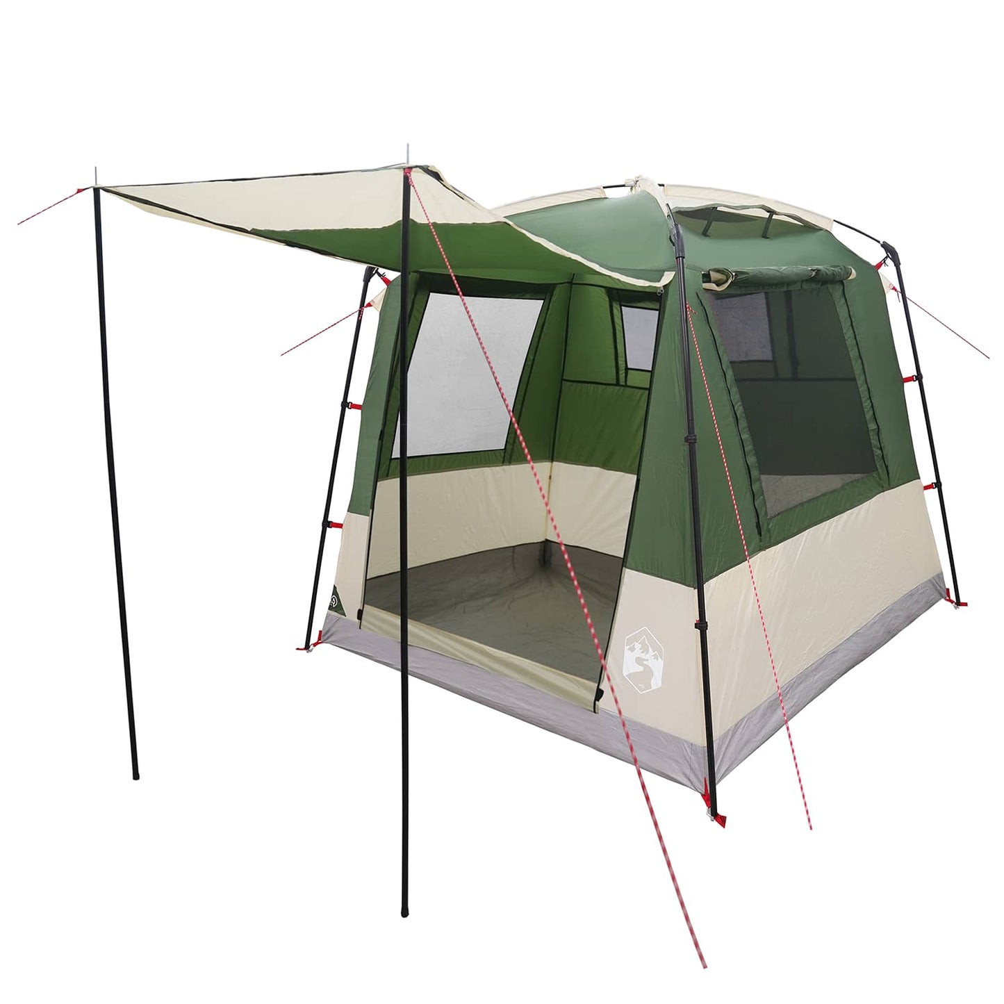 Party Tent 4-personers Grøn 185T Polyester med PU Coating