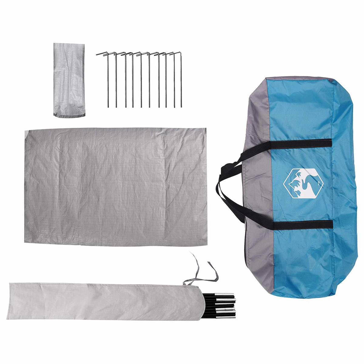Party Tent 4-personers Blå 185T Polyester med PU Coating