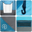 Party Tent 4-personers Blå 185T Polyester med PU Coating