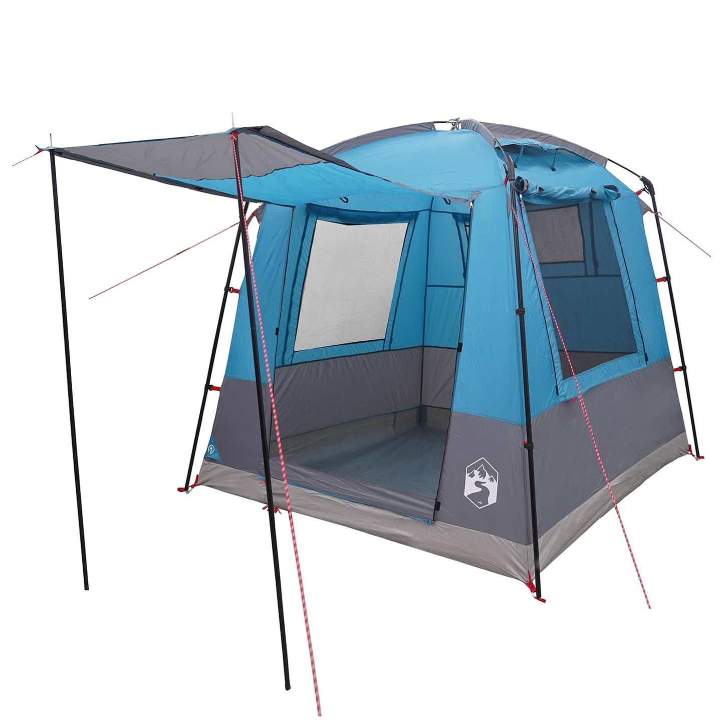 Party Tent 4-personers Blå 185T Polyester med PU Coating