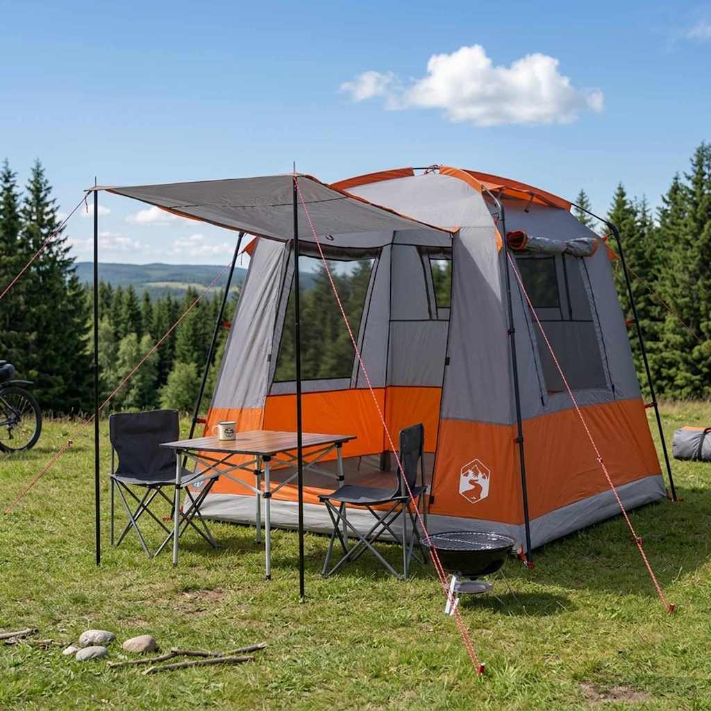 Party Tent 4-personers Grå og orange
