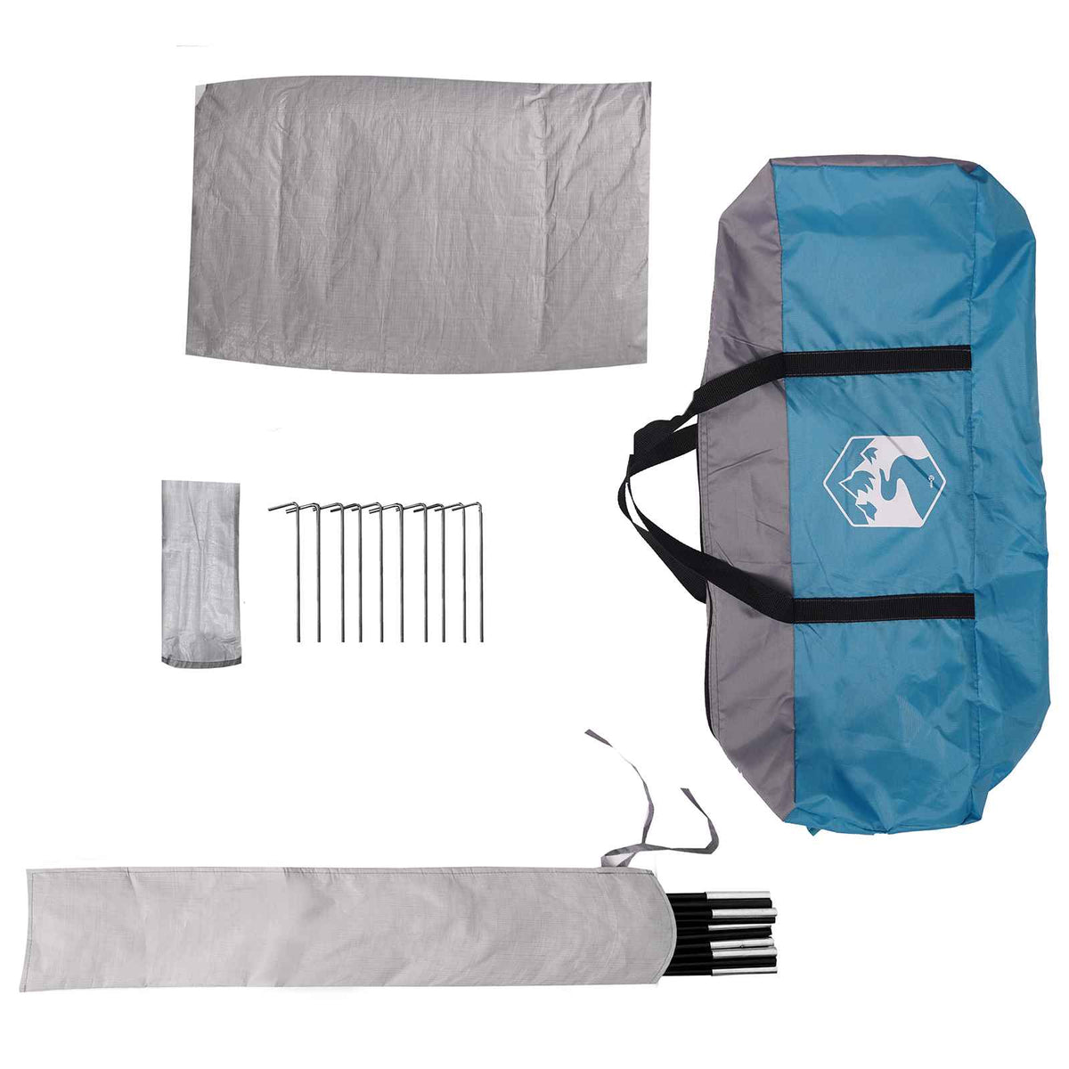 Party Tent 10-personers Blå 185T Polyester med PU Coating