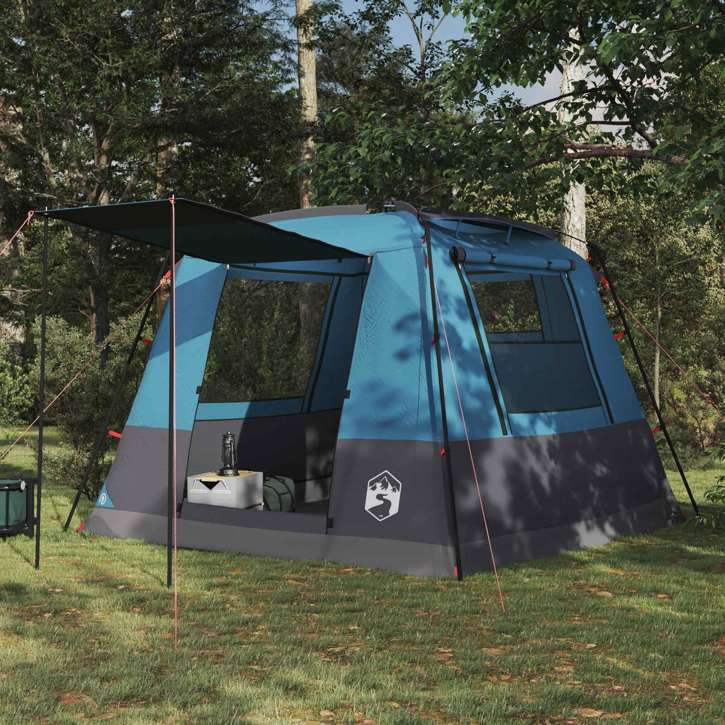 Party Tent 10-personers Blå 185T Polyester med PU Coating