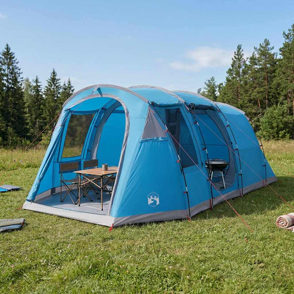 Tunneltelt 505 x 330 x 204 cm Blå 185T Polyester med PU Coating