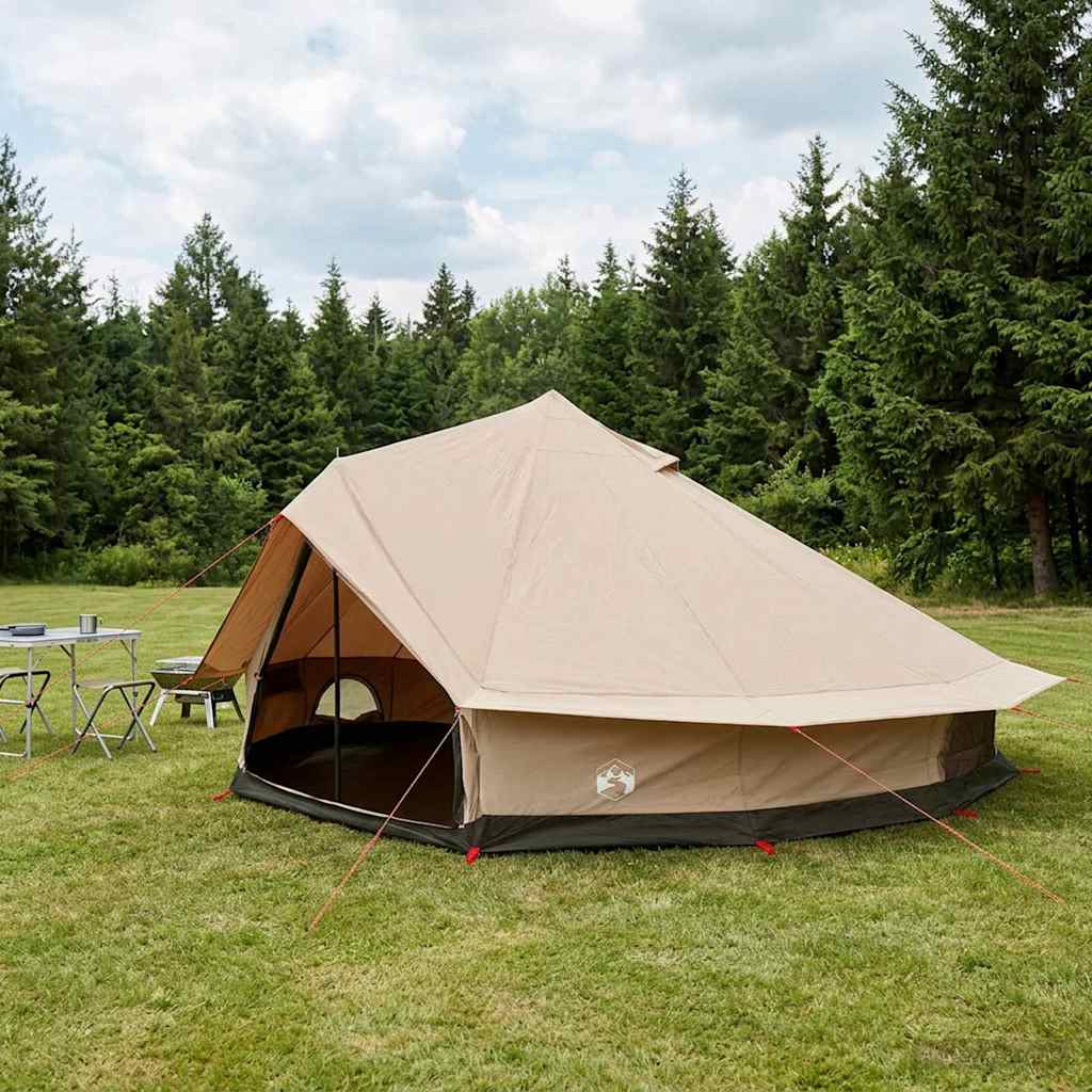 Familietelt Cremefarvet 12-person Polybomuld