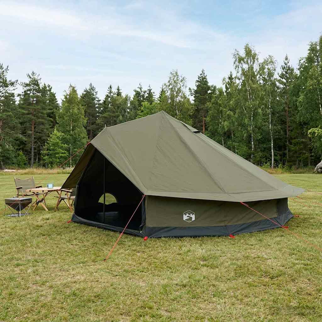 Familietelt Army Grøn 12-person Polybomuld