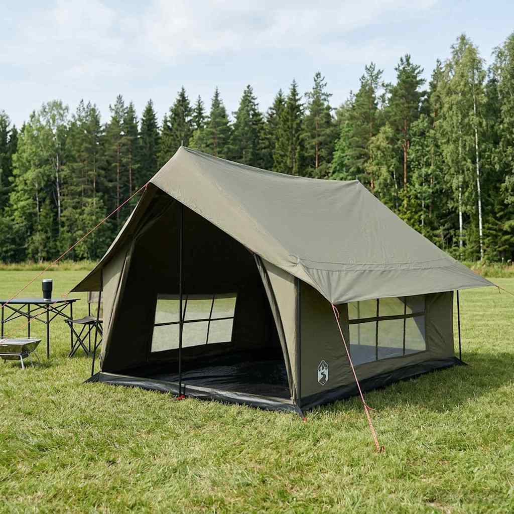 Hyttetelt Army Grøn 340 x 246 x 210 cm Polybomuld