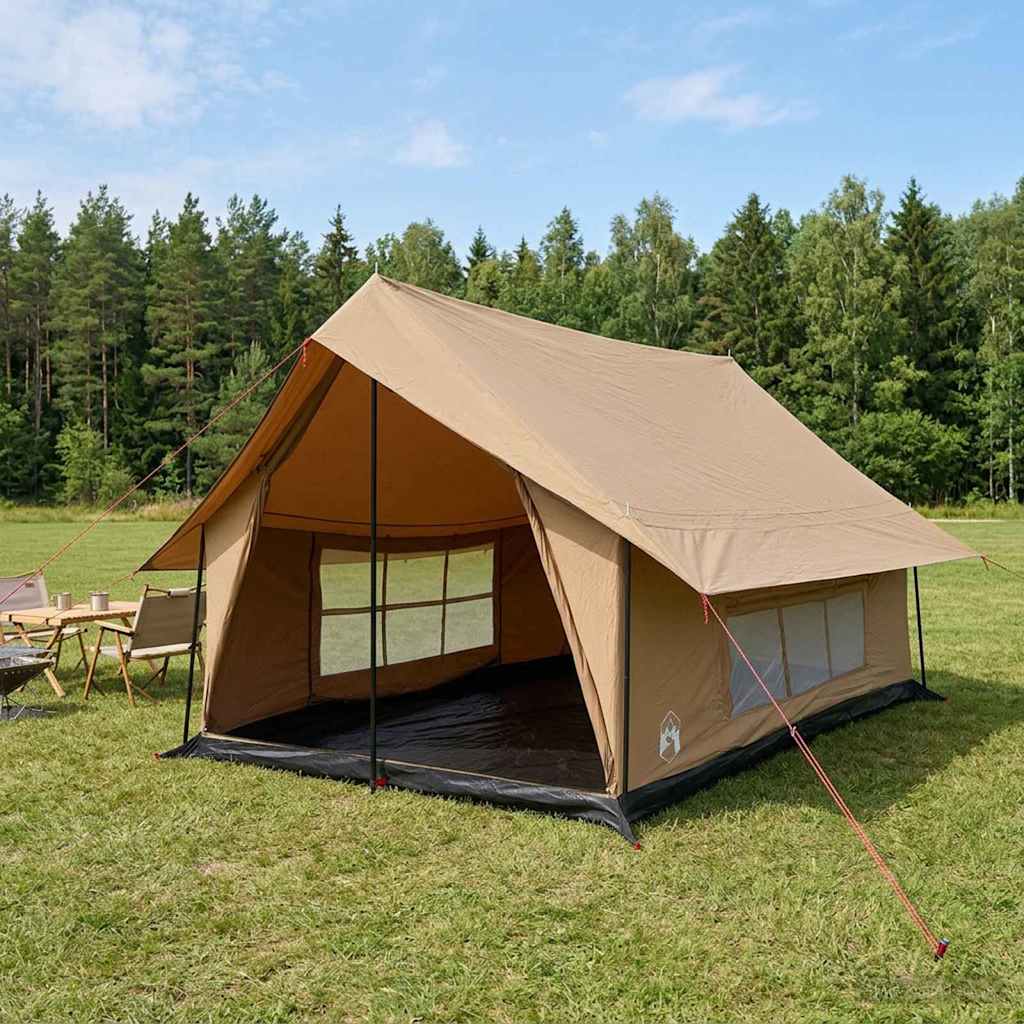 Hyttetelt Brun 340 x 246 x 210 cm Polybomuld