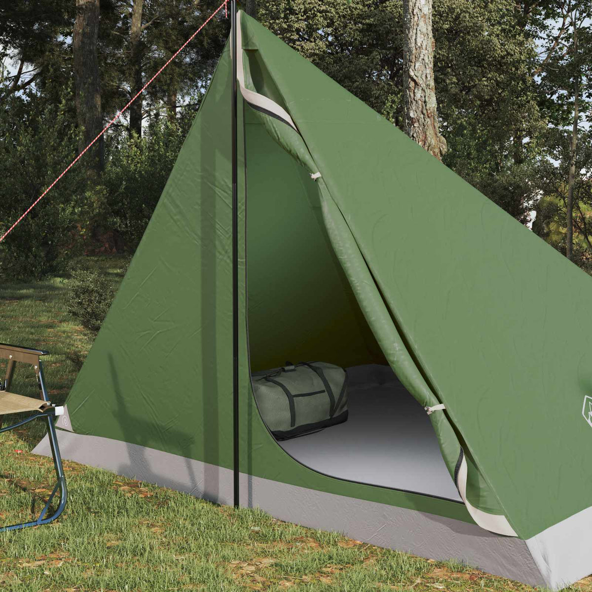 Backpacking Telt 4-personers Grøn 185T Polyester med PU Coating