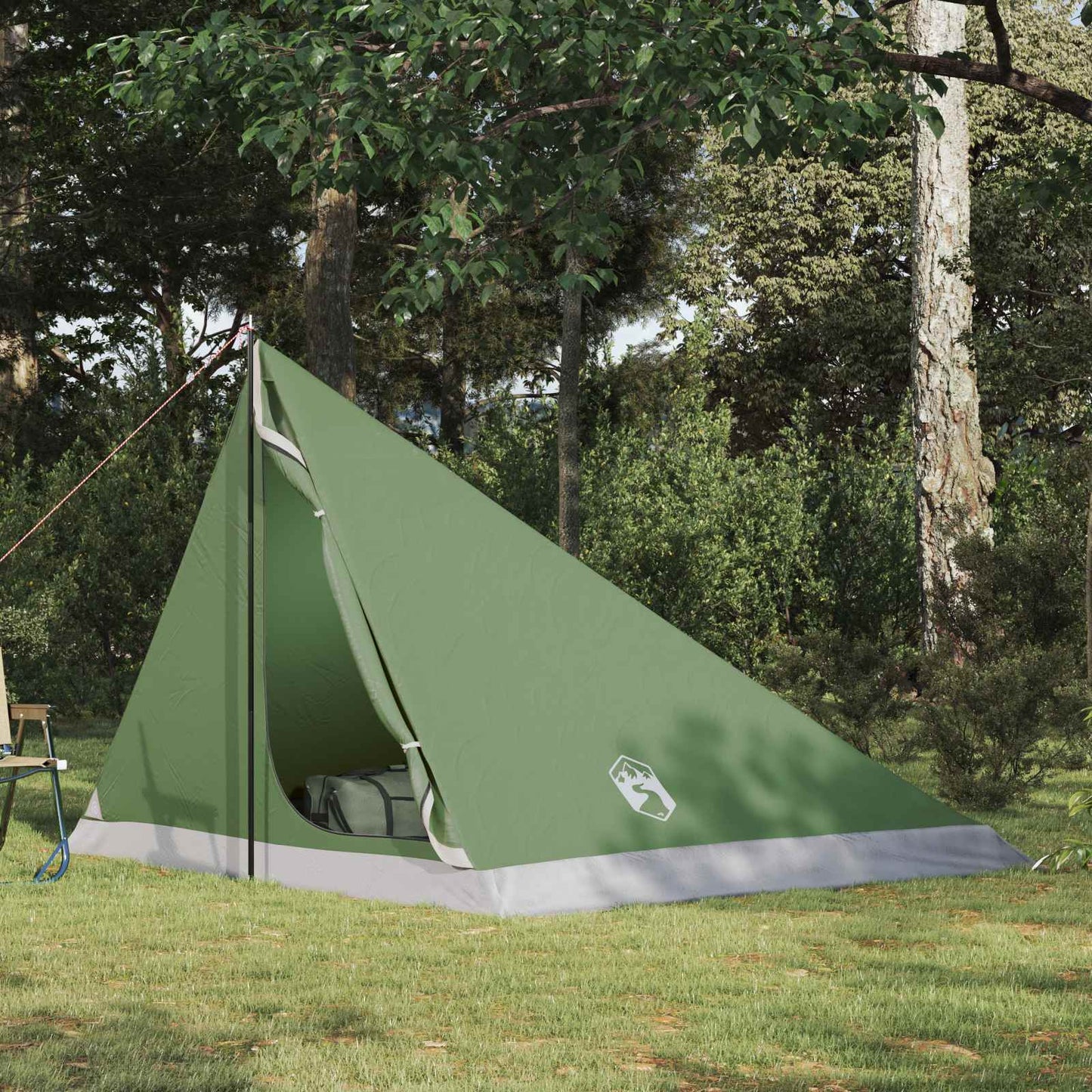 Backpacking Telt 4-personers Grøn 185T Polyester med PU Coating