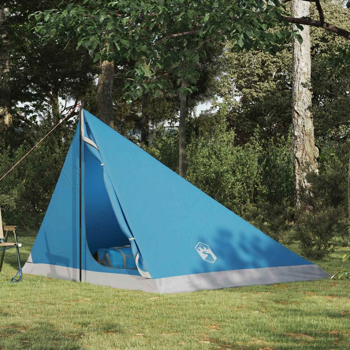 Backpacking Telt 4-personers Blå 185T Polyester med PU Coating