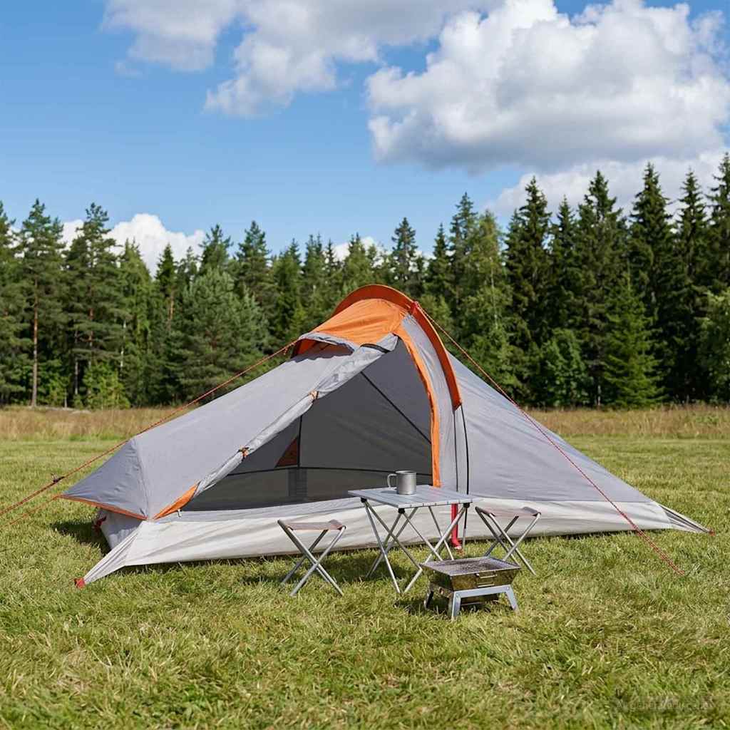 Backpacking Telt 4-personers Grå og orange