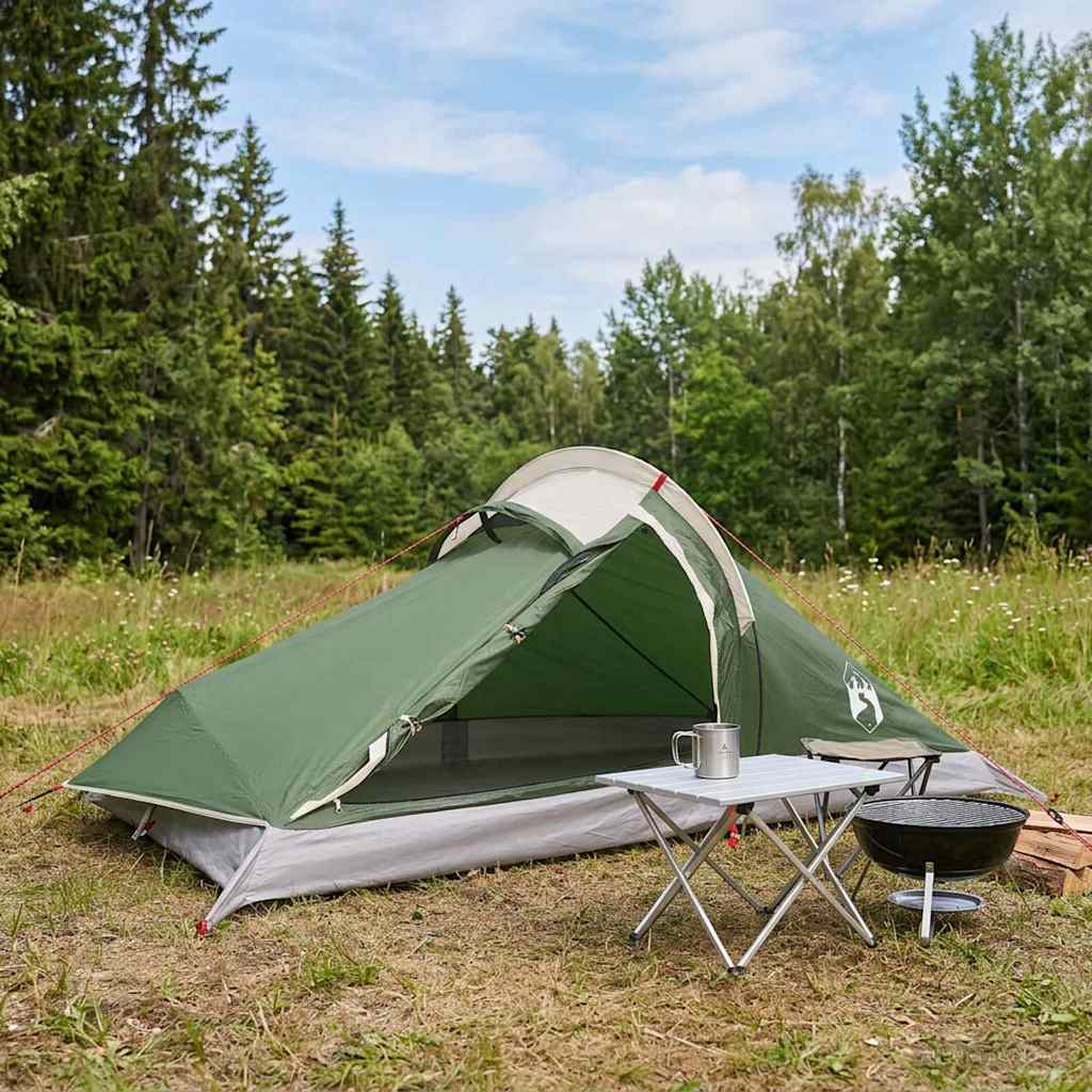 Backpacking Telt 2-personers Grøn 185T Polyester med PU Coating