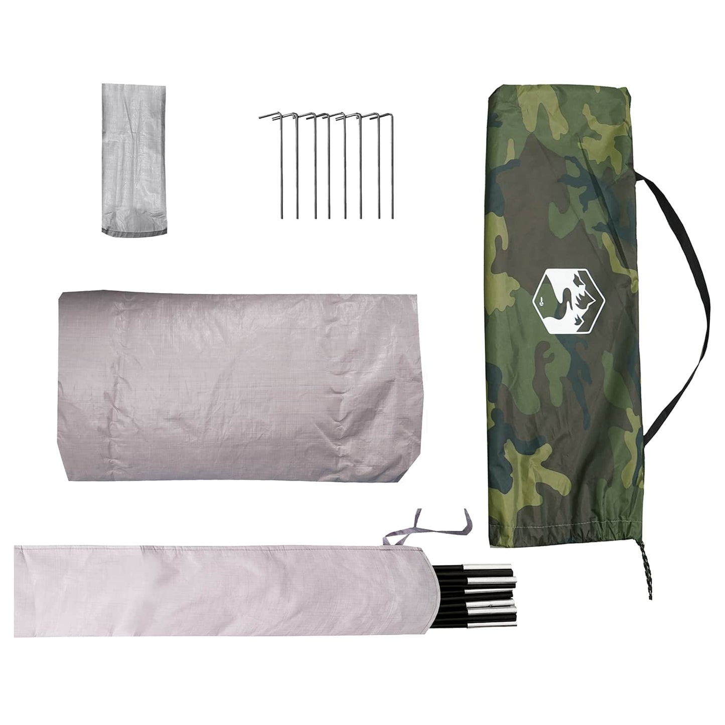 Tunneltelt 2-personers Camouflage 185T Polyester med PU Coating
