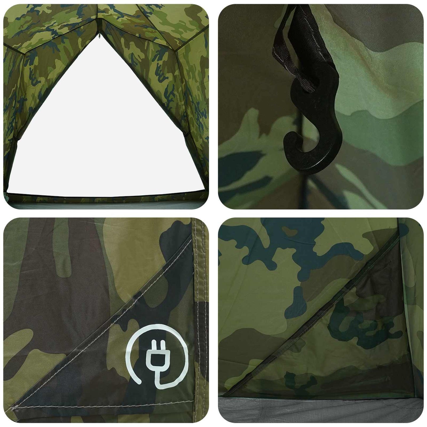 Tunneltelt 2-personers Camouflage 185T Polyester med PU Coating