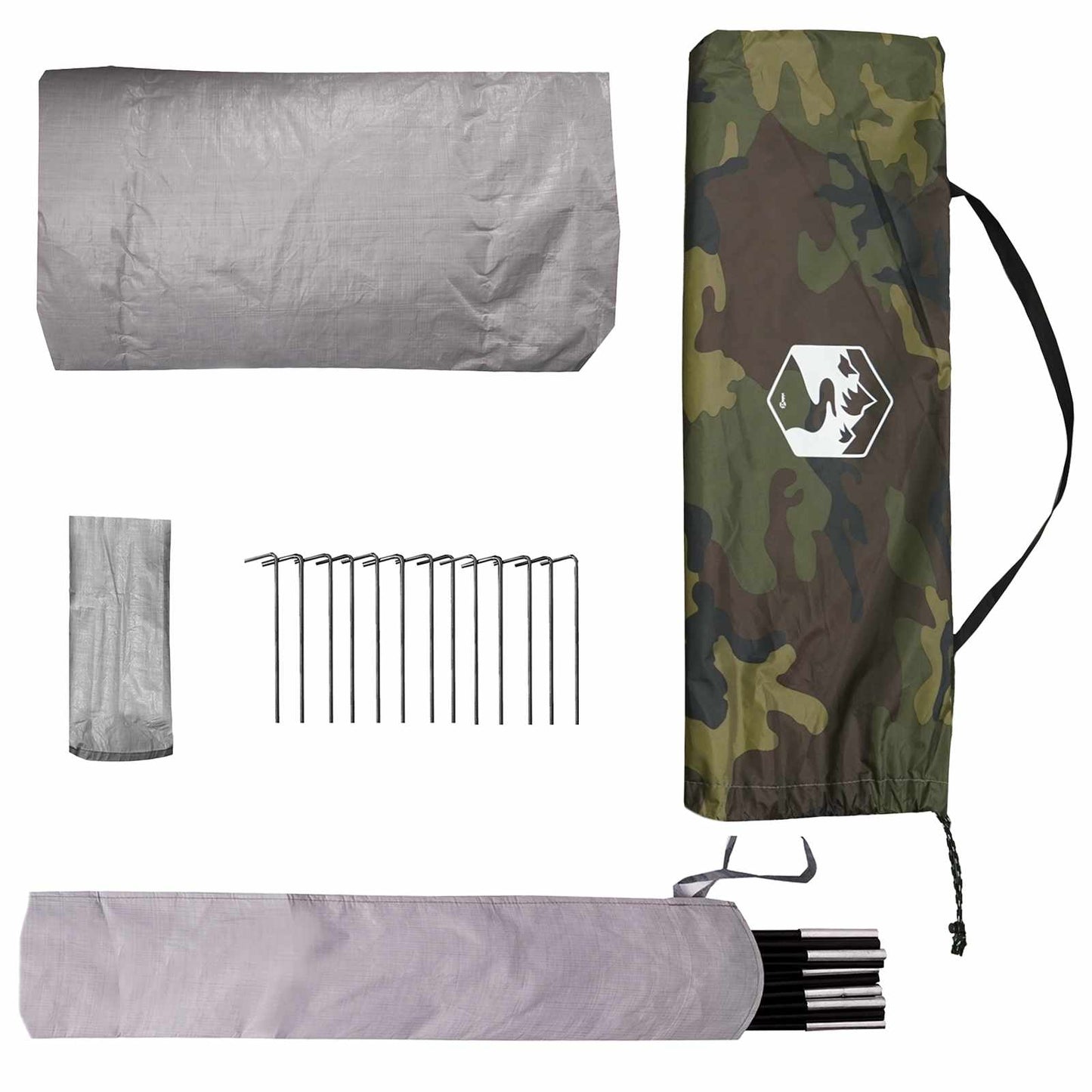 Backpacking Telt 4-personers Camouflage