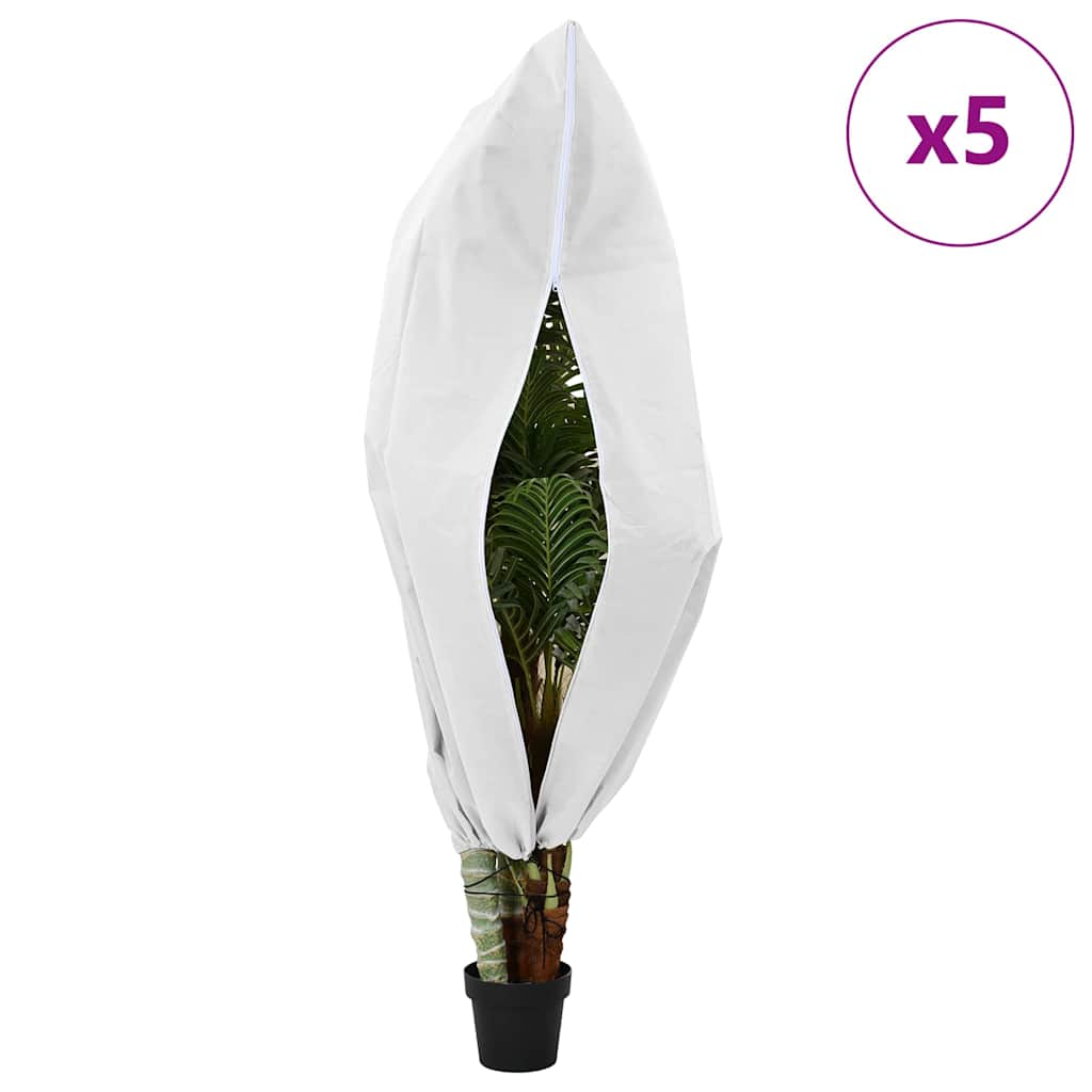 Frostbeskyttelses Plantefleece Dække 5 stk. Hvid 1,55 x 1 m