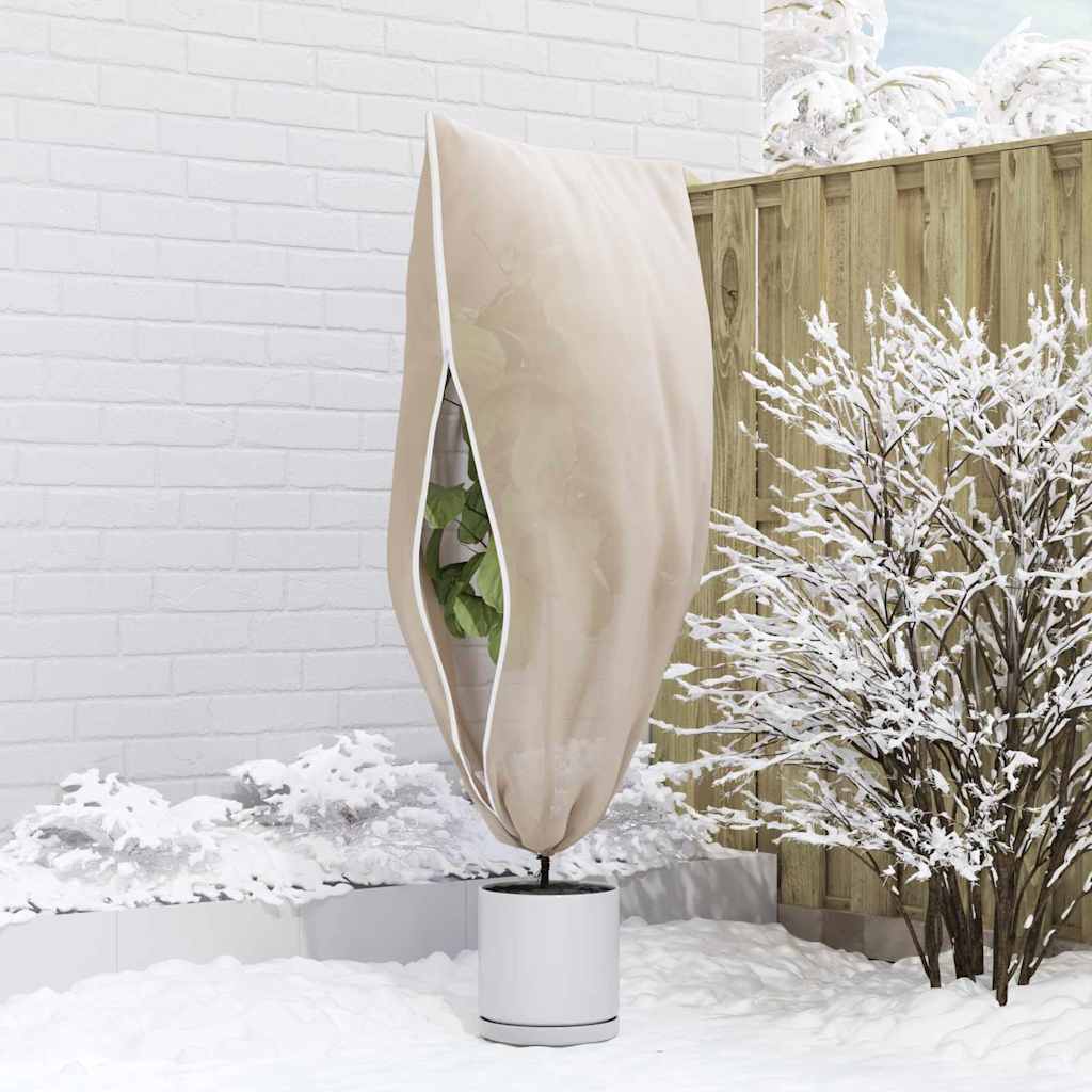 Frostbeskyttelses Plantefleece Dække 5 stk. Beige 1,55 x 1,55 m