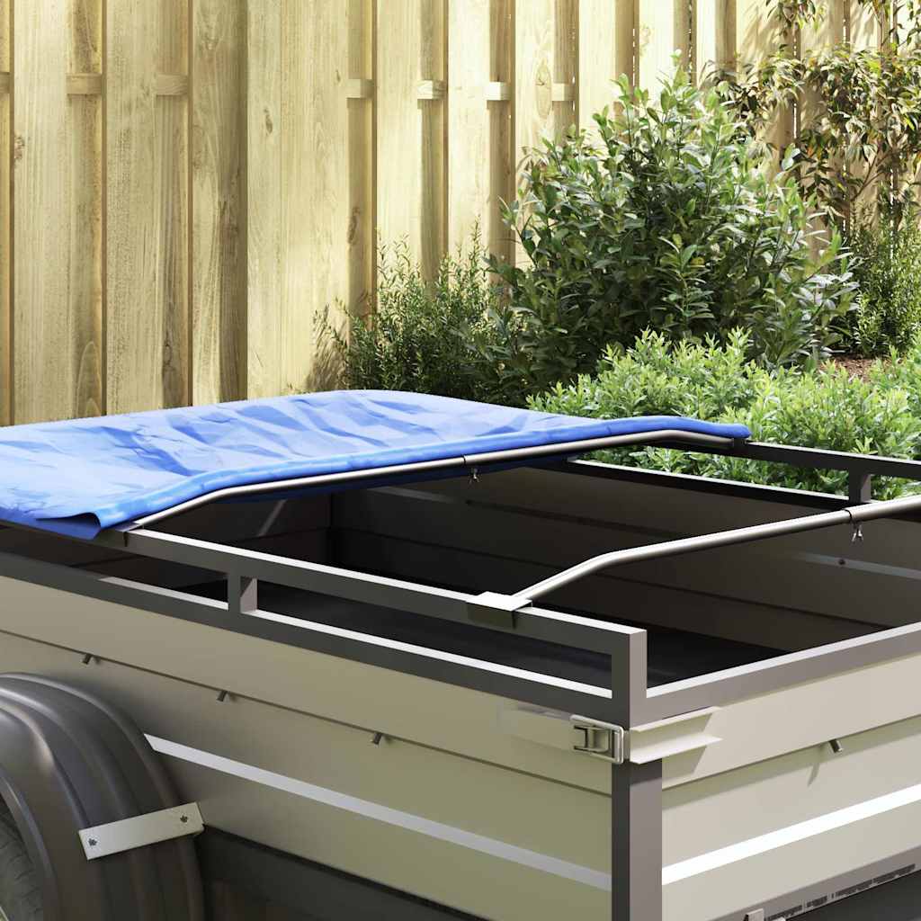 Tarpaulin Bracket til Trailere 2 Sølv 102-155 cm Aluminium