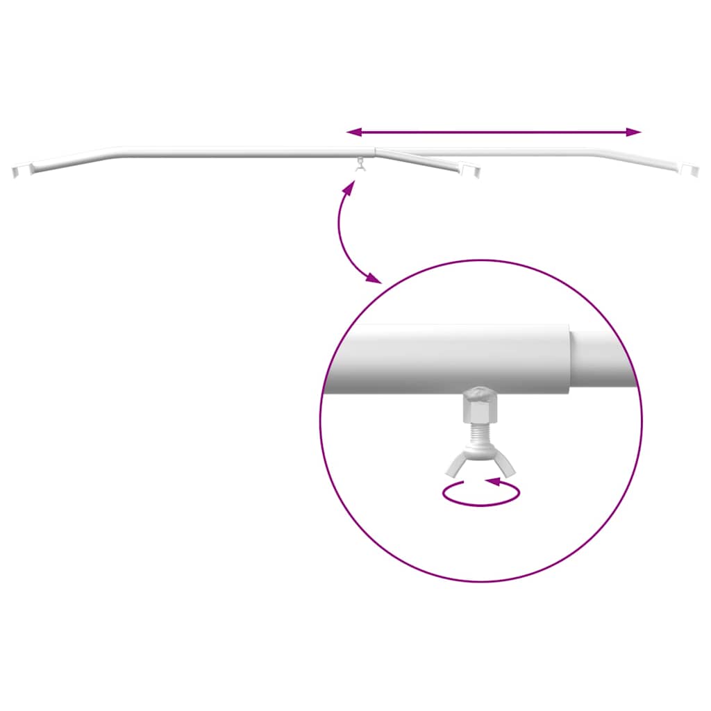 Tarpaulin Bracket til Trailere 2 Sølv 102-155 cm Aluminium
