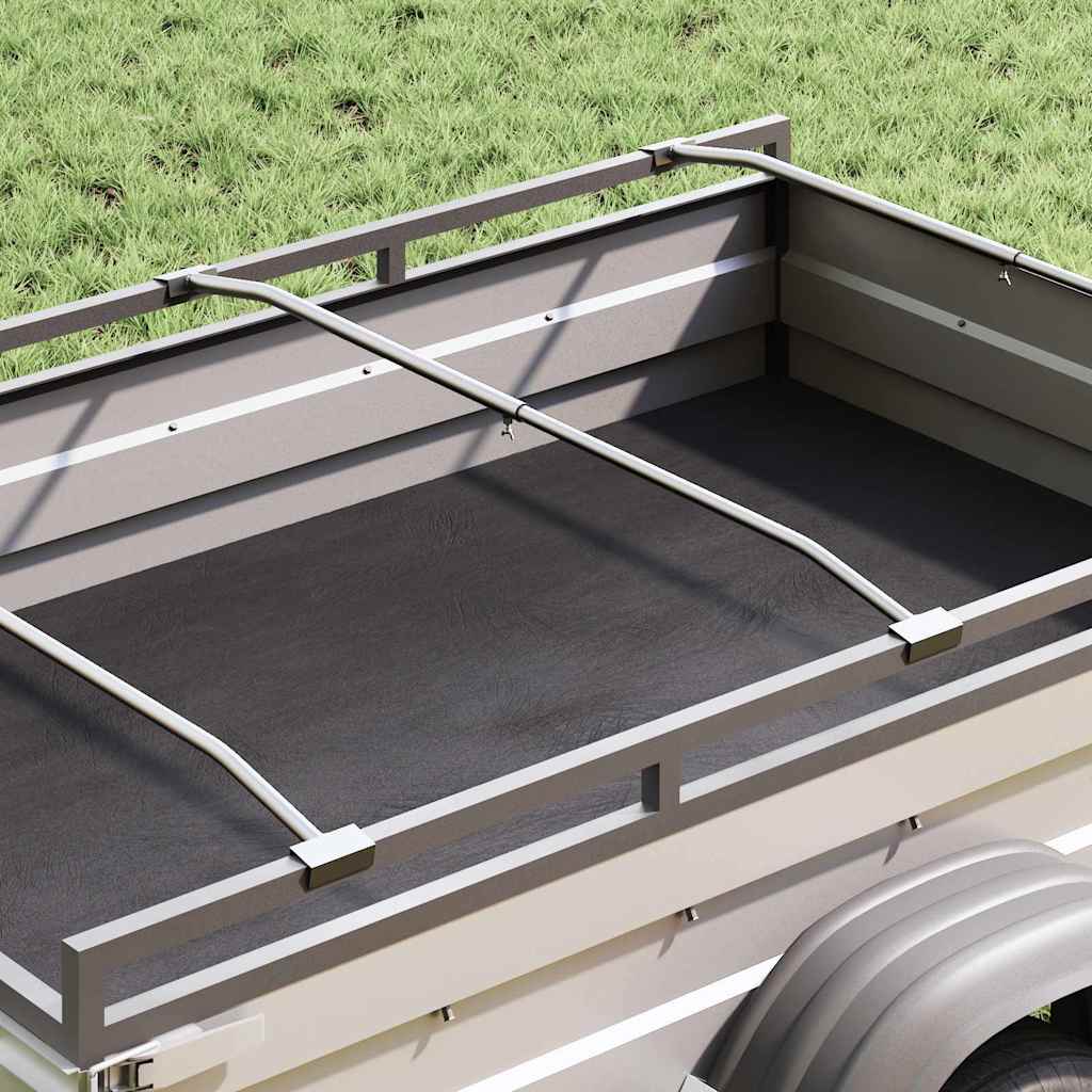 Tarpaulin Bracket til Trailere 4 Sølv 102-155 cm Aluminium