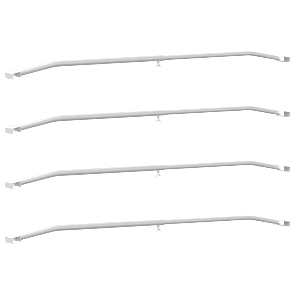 Tarpaulin Bracket til Trailere 4 Sølv 102-155 cm Aluminium