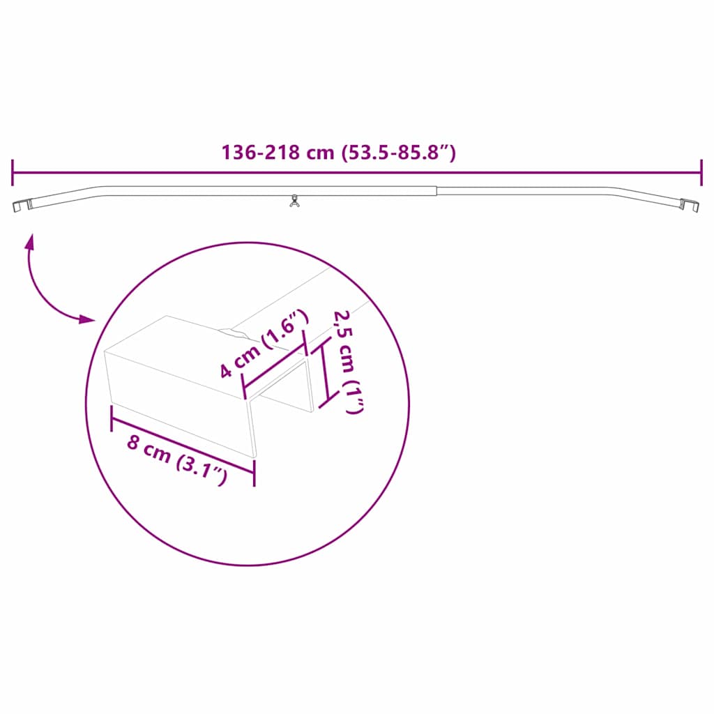 Tarpaulin Bracket til Trailere 2 Sølv 136-218 cm Aluminium